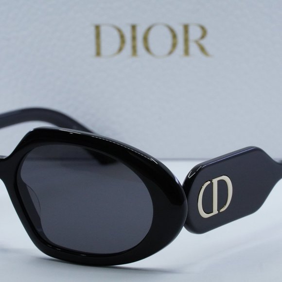 FINAL PRICE NEW DIOR DiorBobby R2U 10A0 SHINY BLACK / SMOKE SUNGLASSES - Picture 5 of 12